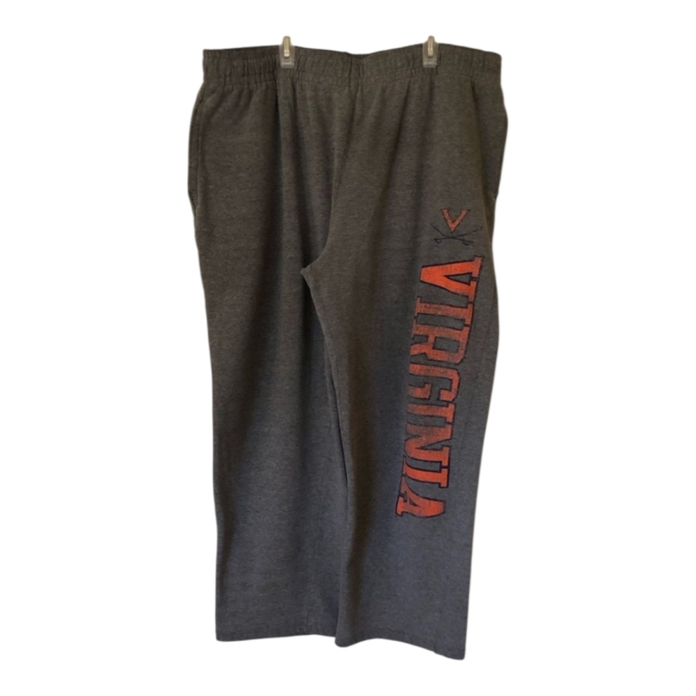 VT Virginia Tech Sweatpants Gray Fleece Joggers Lounge Pants Men XXL 2XL